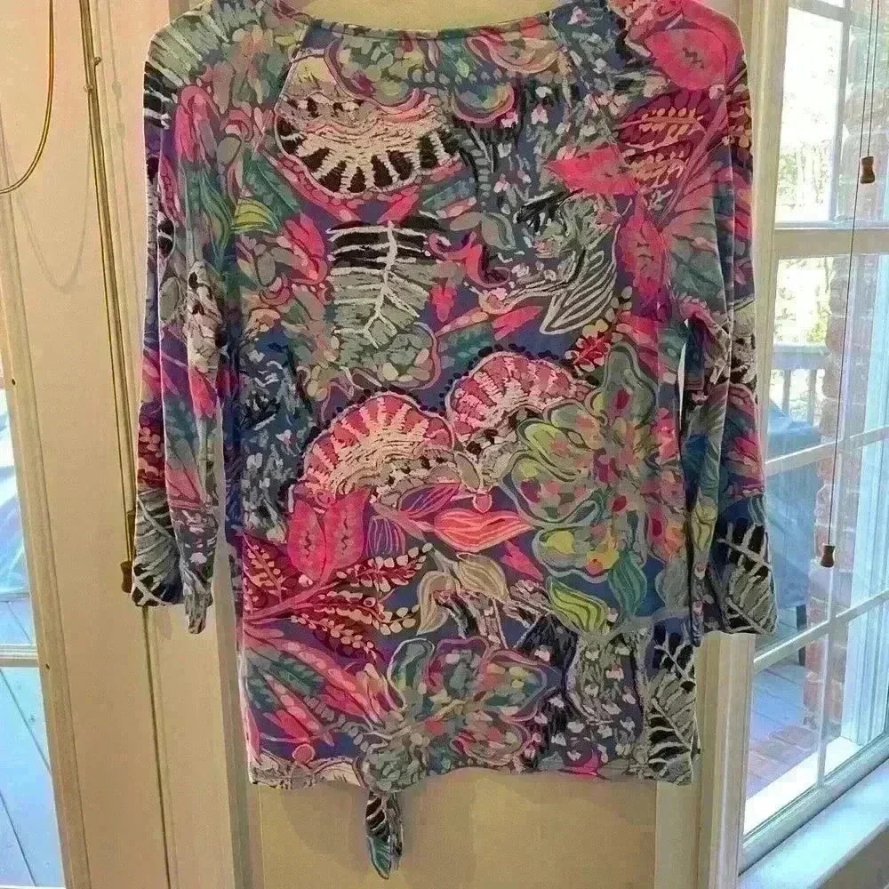 Lily Pulitzer Women’s Top, Tie Knot at Side, Small